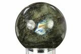 Flashy, Polished Labradorite Sphere - Great Color Play #277267-1